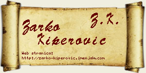 Žarko Kiperović vizit kartica